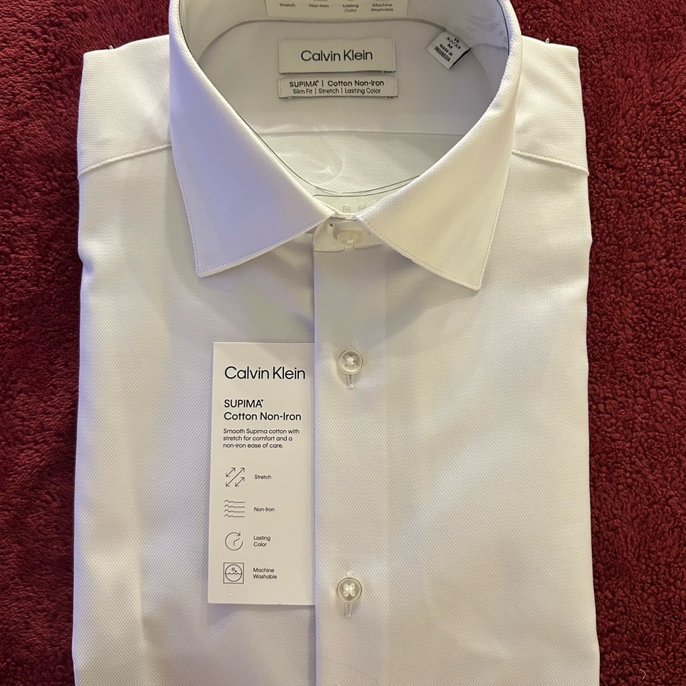 Calvin Klein Men's Classic White Dress Shirt